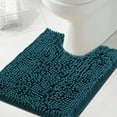 thumbnail image 1 of PrimeBeau Luxurious Chenille U Shaped Toilet Mat Non Slip Soft Absorbent 20"x24" Washable - Dark Teal, 1 of 1
