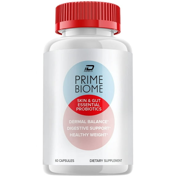 Prime Biome Capsules - PrimeBiome Gut and Skin Health Support Supplement, Advanced Formula, 60 Capsules