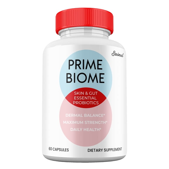 Prime Biome Capsules, PrimeBiome Supplement Pills, Skin and Gut Health, All Natural Advanced Formula (1 Pack)