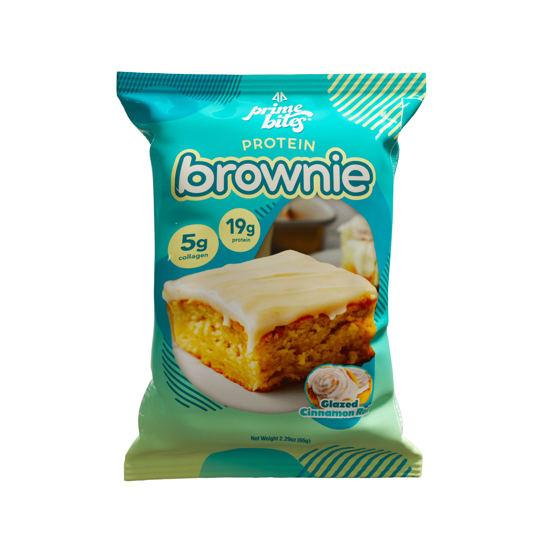 Prime Bites High Protein Brownie, Glazed Cinnamon Roll