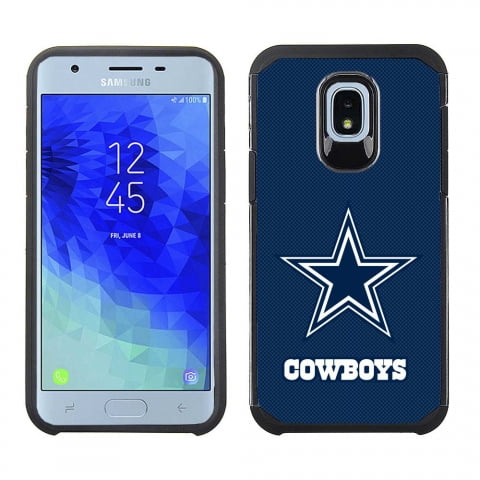 Prime Brands Dual Layered Pebble Grain case for Sam J3 (2018) NFL Dallas Cowboys