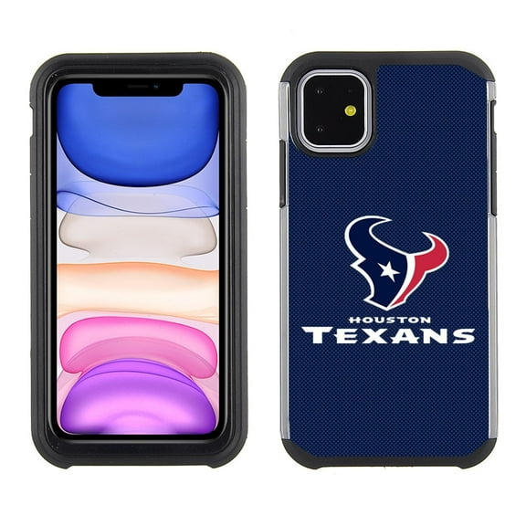 Prime Brands Group Cell Phone Case for Apple iPhone 11 - NFL Licensed Houston Texans - Textured TeamColor, NFL Houston Texans (NFL-TX1-IP11-TEX)