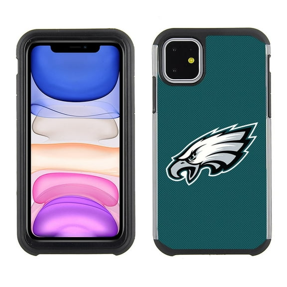 Prime Brands Group Cell Phone Case for Apple iPhone 11 - NFL Licensed Philadelphia Eagles - Textured TeamColor (NFL-TX1-IP11-EGLS)