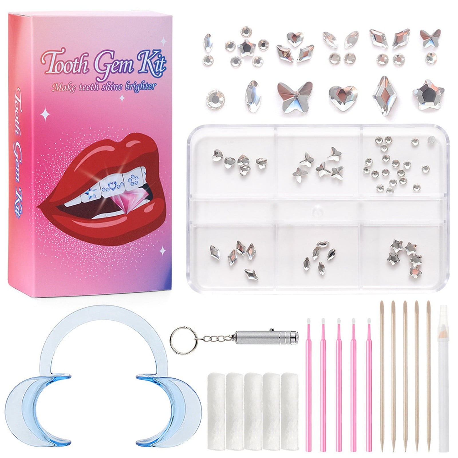 Prime Day Deals 2024 New Fall Colored Drill Teeth Decoration Inlay