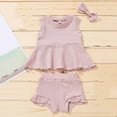 thumbnail image 1 of Newborn Baby Girl Clothes 0-18M Knitted Tank Top Short Set Summer Outfits Premie Girls Clothing Set, 1 of 5