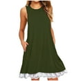 thumbnail image 1 of GaThRRgYP Casual Floral Print Short Sleeve Dress,Fashion Women Summer Casual Round-Neck Sleeveless High Waist Mini Dress, 1 of 3