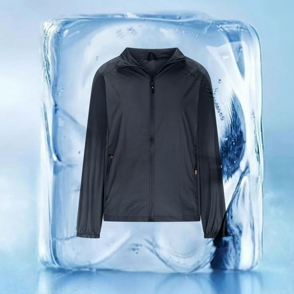 GaThRRgYP Womens Jackets and Coats Plus Size,Women's Solid Color Casual SunscreenLong Sleeved Hooded Casual Outwear Dark Gray XXXL