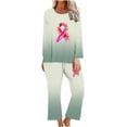 thumbnail image 1 of Prime Day Sales Today 2025!Viikei Two Piece Sets for Women Summer,Ladies' Gradient Printed Casual Top Pants Pajama Set Green XXL, 1 of 3