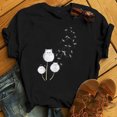 thumbnail image 1 of Prime Delica Cat Dandelion Flower T-shirt: Cat Lover Gift, 1 of 4