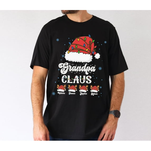 Prime Delica Custom Grandpa Claus Shirt, Santa Grandpa T-shirt, Christmas Holiday Tee, Family Matching T-Shirt, Grandpa Dad Papa Gift