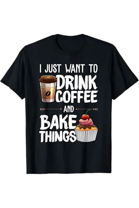 Funny Baking Tee, Coffee Lover Shirt, Retro Gift for Men and Women Bakers