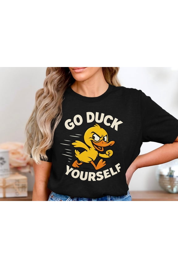 Funny Duck Shirt, Sarcastic Duck T-Shirt, Go Duck Yourself Shirt, Animal Tee, Angry Duck Humor Shirt, Quirky Bird Graphic Tee