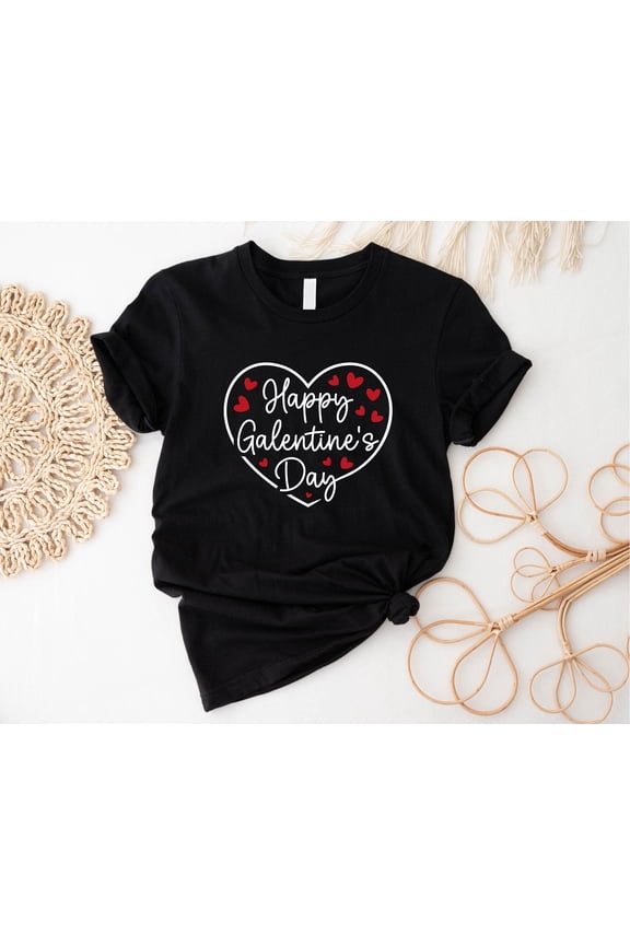 Happy Galentine's Day T-shirt, Single Women's Valentines Day Shirt, Valentine's Day Tee, Girl Gang T-shirt, Ladies Date Night T-Shirt