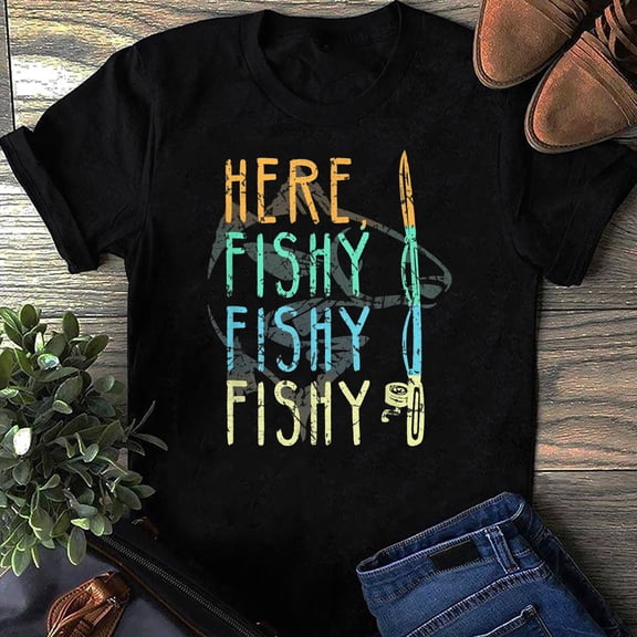 Prime Delica Here Fishy Fishy T-Shirt Fishing Lover Tee Fishermans - Fishing Shirt, Fathers Day Gift, Gift for him, Grandpa Shirt, Fishing Shirt