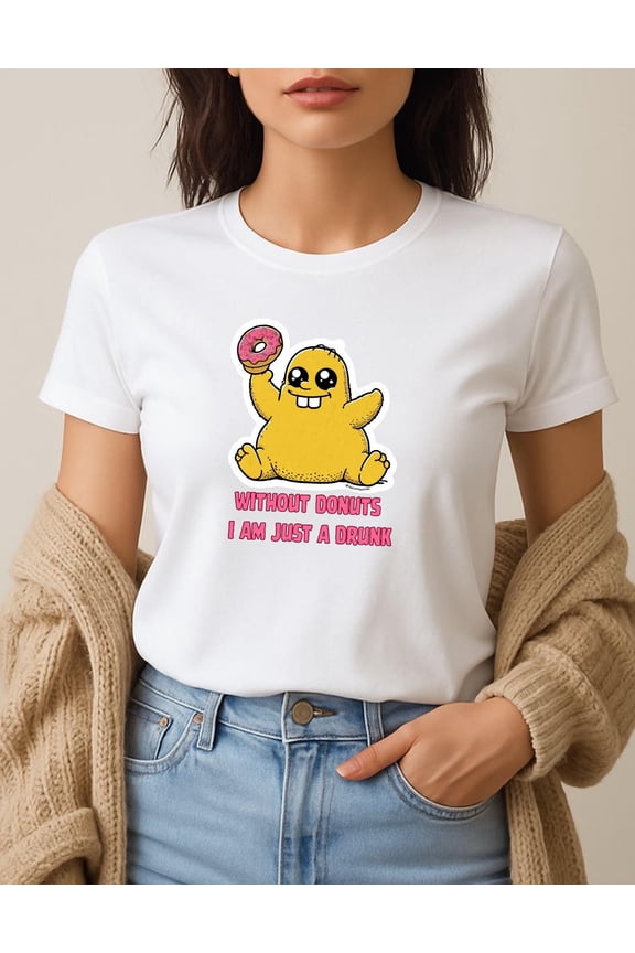 Homer Simpson Donut T-Shirt: Simpsons Tee, Drunk Humor Gift