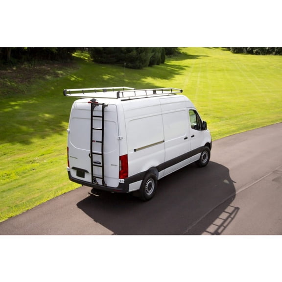 Prime Design AAL Rear Van Door Hook Access Ladder Black (no Drilling) (Compatible with Nissan NV w/Standard Roof)