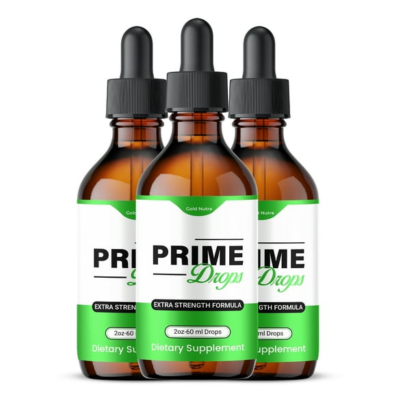 Prime Drops, High Potency Liquid Supplement, All Natural Formula for Men Prime Drops, 3 Months Supply (3 Pack)