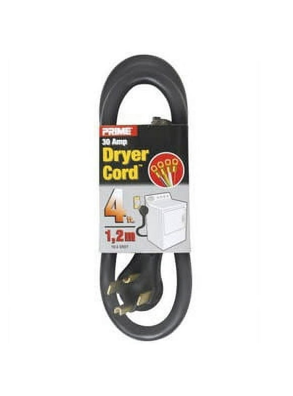Prime Dryer Cord RD100404L - Power cable - ring to NEMA 14-30 (P) angled - 4 ft - molded - black