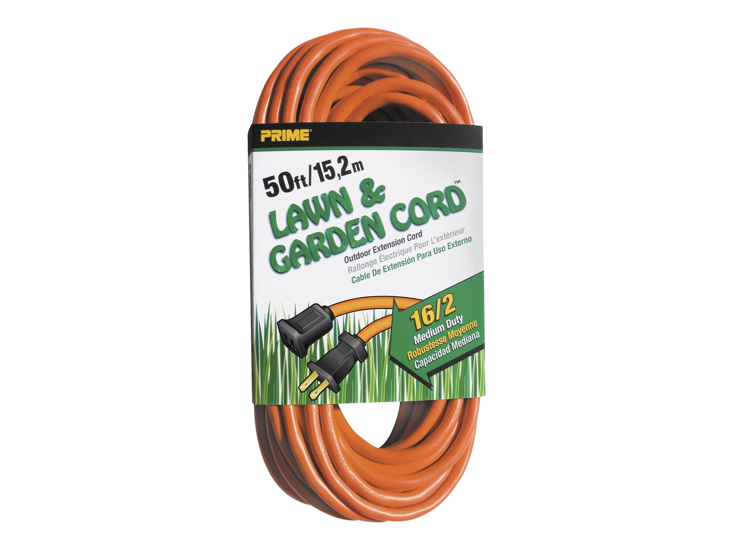Prime EC481630 50' 16/2 SJTW Orange Extension Cord