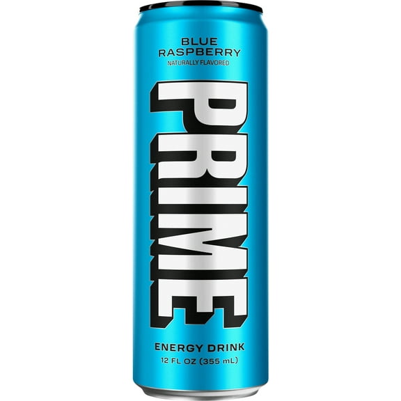 Prime Sugar Free Energy Drink, Blue Raspberry, 12 fl oz, Can, 200mg Caffeine
