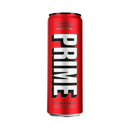 Prime Sugar Free Energy Drink, Tropical Punch, 12 fl oz, Can, 200mg Caffeine