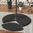 Prime Garden 4 Pieces Umbrella Base Stand Heavy Duty,Black