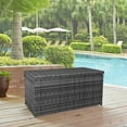 thumbnail image 1 of Prime Garden Wicker Outdoor Deck Box, 60 Gallon, Gray, 1 of 6
