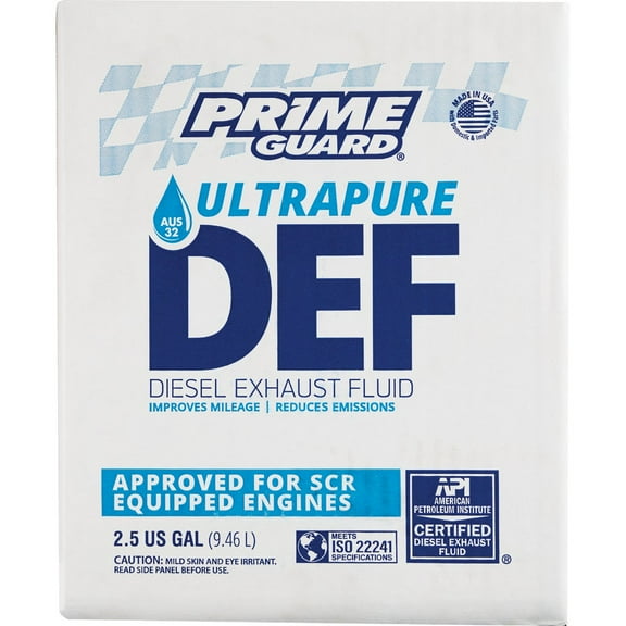 Prime Guard PRIM00250 DEF Diesel Exhaust Fluid, 2.5 Gallon Box