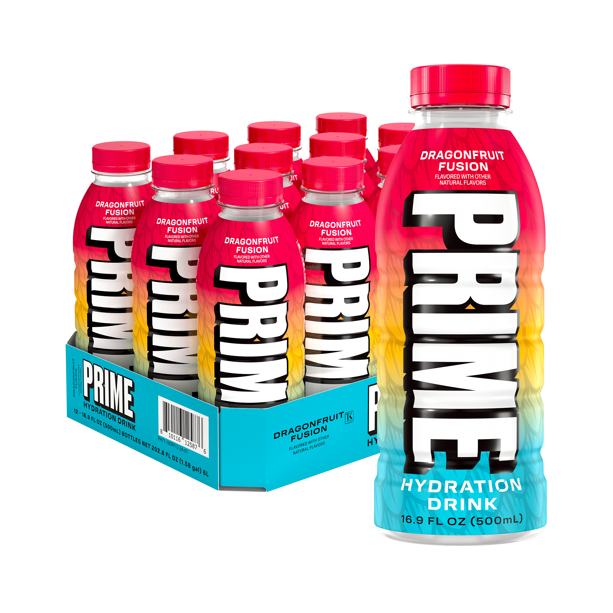 Prime Hydration Sports Drink, Dragonfruit Fusion, 16.9 fl oz, 12