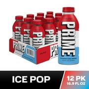 Prime Hydration Sports Drink, Ice Pop, 16.9 fl oz, 12 Pack, Bottles