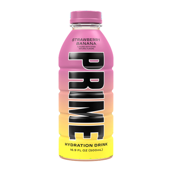 Prime Hydration Sports Drink, Strawberry Banana, 16.9 fl oz, Bottle