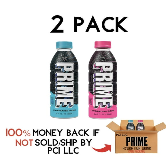 Prime Hydration Drink Special Edition PRIME X Bottle 16.9oz (2 pack) (Treasure Hunt)