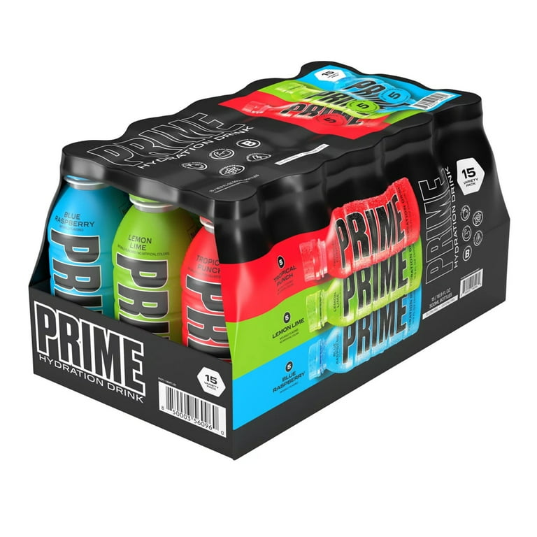 Prime Hydration Drink Variety Pack, 16.9 Fluid Ounce (Pack of 15)