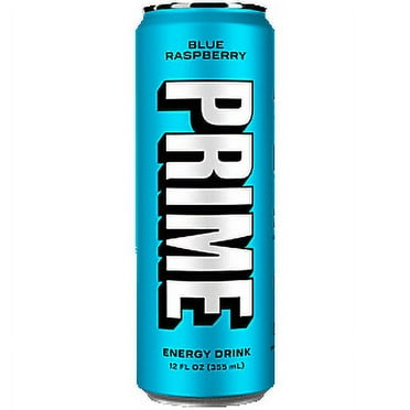 Prime Hydration Energy Drink with 200 mg. of Caffeine and 300 mg. of Electrolytes - Blue Raspberry (12 Drinks / 12 Fl. Oz. Each)