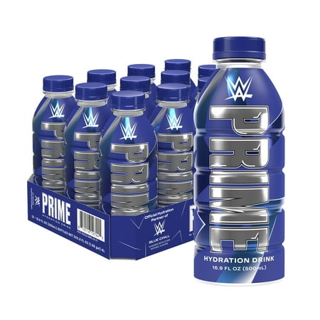 Prime Hydration Sports Drink, WWE, 16.9 fl oz, 12 Pack, Bottles