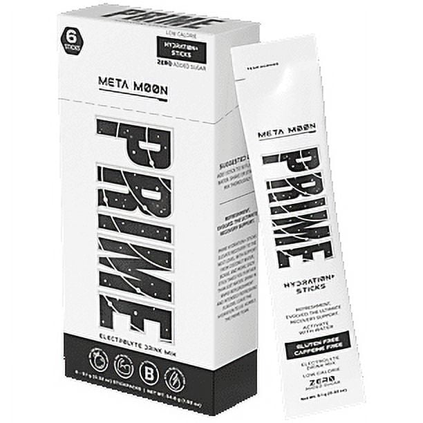 Prime Hydration Sticks, Meta Moon, 6 Count, Electrolytes, Zero Sugar