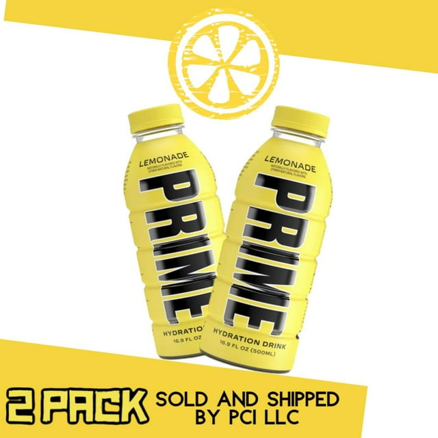 Prime Hydration with BCAA Blend for Muscle Recovery 2 Pack Lemonade