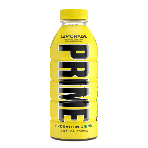 Prime Hydration with BCAA Blend for Muscle Recovery - Lemonade (12 Drinks, 12 Fl Oz. Each)
