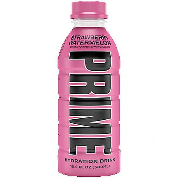 Prime Hydration with BCAA Blend for Muscle Recovery - Strawberry Watermelon (12 Drinks, 16.9 Fl Oz. Each)