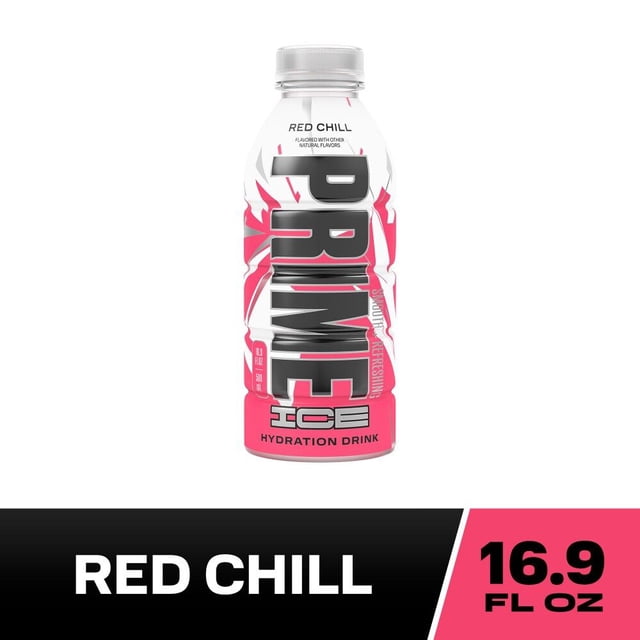 Red Prime Boottle Prime Ice Hydration Red Chill Sports Drink Bottle 16.9 fl oz - Pack of ...