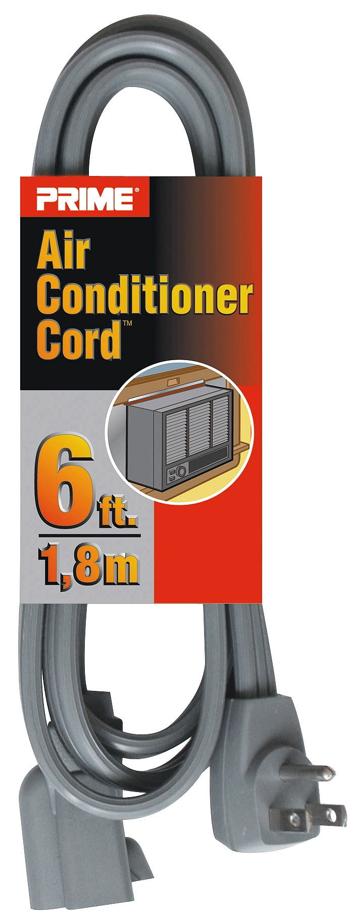 Prime Indoor 6 ft. L Gray Extension Cord 14/3 SPT3