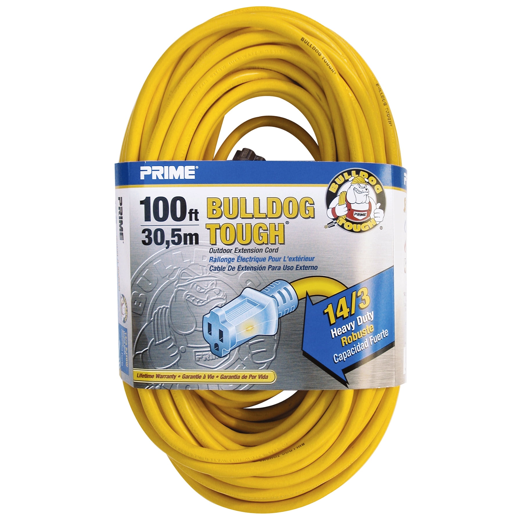 Prime LT511735 100' 14/3 SJTOW Yellow Bulldog Tough Extension Cord