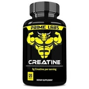 Prime Labs Creatine Monohydrate Capsules - Creatine Pills for Men & Women - 5000mg Pure Creatine per Serving - Muscle Growth, Muscle Recovery, Brain Function - Workout Supplement - 120 Capsules