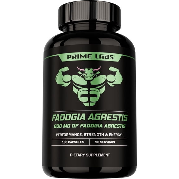Prime Labs Fadogia Agrestis for Men - 600mg per Serving - Promotes Performance, Strength, & Energy - Non-GMO, Third-Party Tested, Made in The USA - 180 Capsules / 90-Day Supply