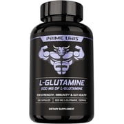 Prime Labs L Glutamine Capsules 600mg - Supports Strength, Muscle Recovery, Immunity, Gut Health - Amino Acid Supplement - for Men & Women