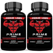 Prime Labs Testosterone Supplement for Men 2-Pack - Stamina, Endurance, Energy, Strength - Mens Testosterone Booster & Workout Supplement - 120 Caplets
