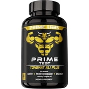 Prime Labs Tongkat Ali for Men - Plus Organic Black Maca Root and Tribulus Terrestris - Performance, Vitality, Energy - 60 Count