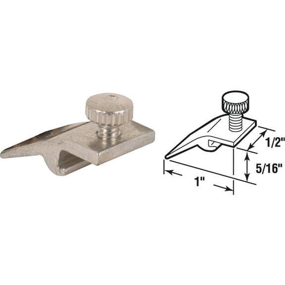 Prime-Line 1/2 In. W. x 5/16 In. H. x 1 In. L. Storm Window Panel Clip - Pack of 4