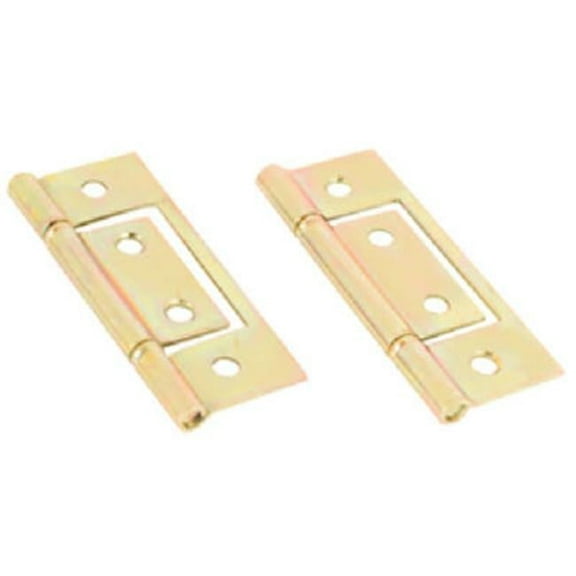 Prime Line 161497 Brass Plated Non Mortise Hinge