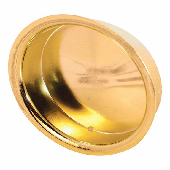 2 in. Round Brass Plated By-pass Door Pull Handle (2-pack)